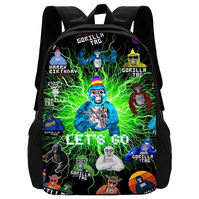 Etichetta Gorilla Cool Novità Cartone Animato Zaino Scolastico per Bambini Con Borsa a Spalla Astucci Zaini Scolastici per Ragazzi Ragazze Miglior Regalo