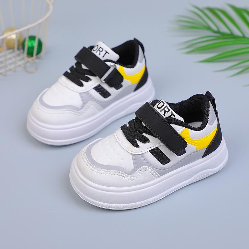 Baby Toddler Shoes Children's Soft-soled Sports Shoes 2025 Spring and Autumn New Boys Board Shoes Girls Casual White Shoes Tide
