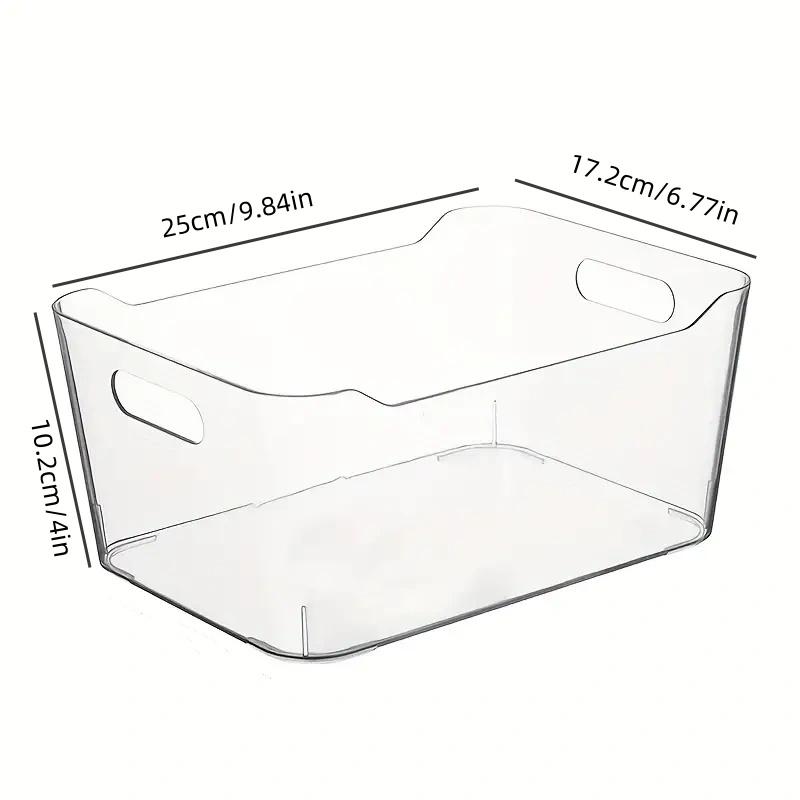 

Органайзер для холодильника, прозрачный пластиковый органайзер для хранения продуктов, ящик для хранения в холодильнике с ручкой, морозильник, кладовая, кухонный органайзер чистый