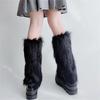 Thermal Plush Leg Warmers Windproof Cold Protection Casual Formal Outfit Furry Boot Covers Footless Socks for Women