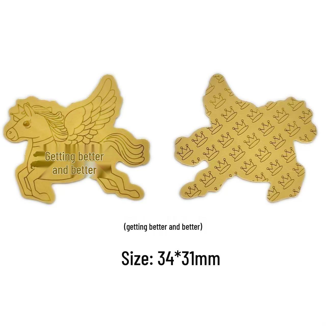 Year of the Horse Gold-plated Phone Sticker: Attract Wealth & Prosperity Instantly