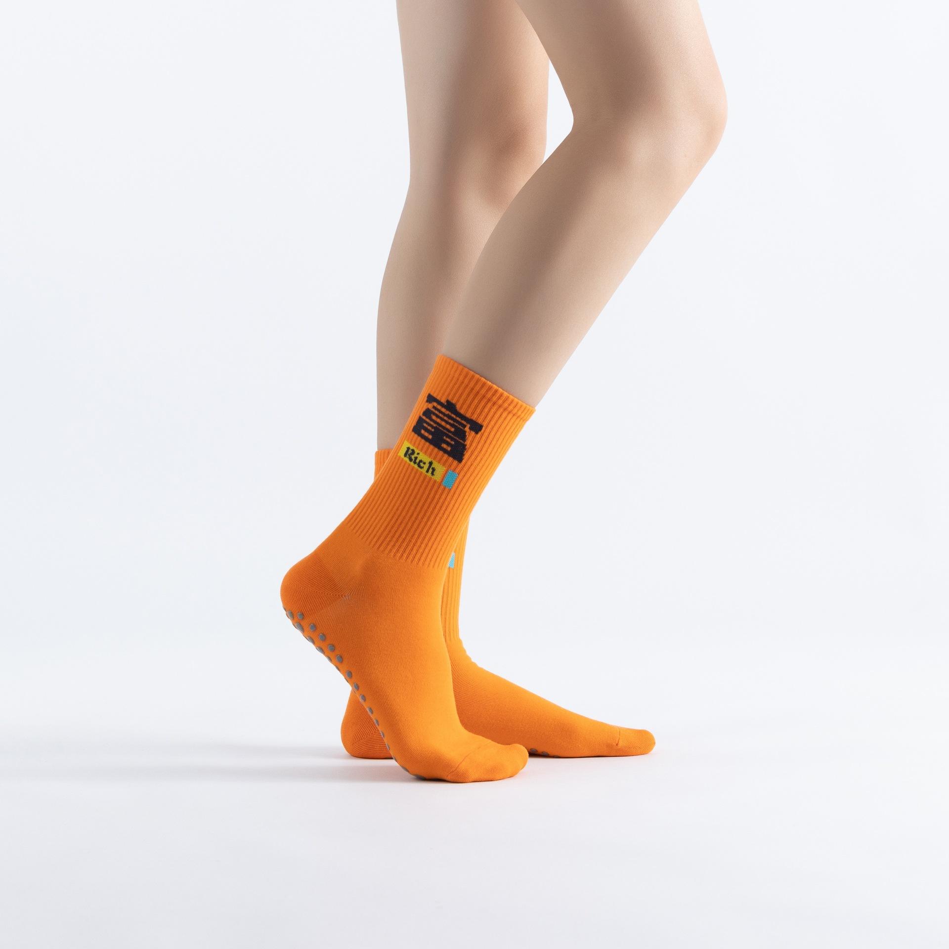 

DX Осенний новый продукт Средняя трубка Йога Круглые носки Ретро Свежий ветер Нескользящие Фитнес Пилатес носки Простые Vitality Универсальные One Size