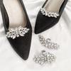 1 Pcs Fashion Shiny Crystal Shoes Decorations Clip Women Shoe Buckle Accessories High-Heeled Square Rhinestones Removable Shoes D