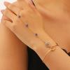 Fashion Finger Chain & Ring Set Interconnected Bracelet with Adjustable Rings Vintage Hand Jewelry for