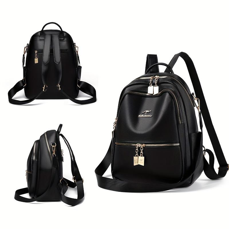 Fashionable PU Women's Backpack, Suitable for Shopping and Travel, High-quality Single-shoulder Bag