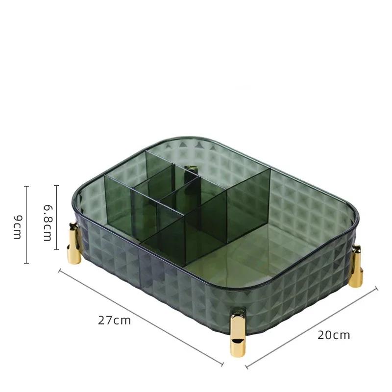 Rectangular Desktop Cosmetic Storage Drawer Stackable Storage Box Acrylic Rack Sundries Snack Makeup Storage Basket Organizer