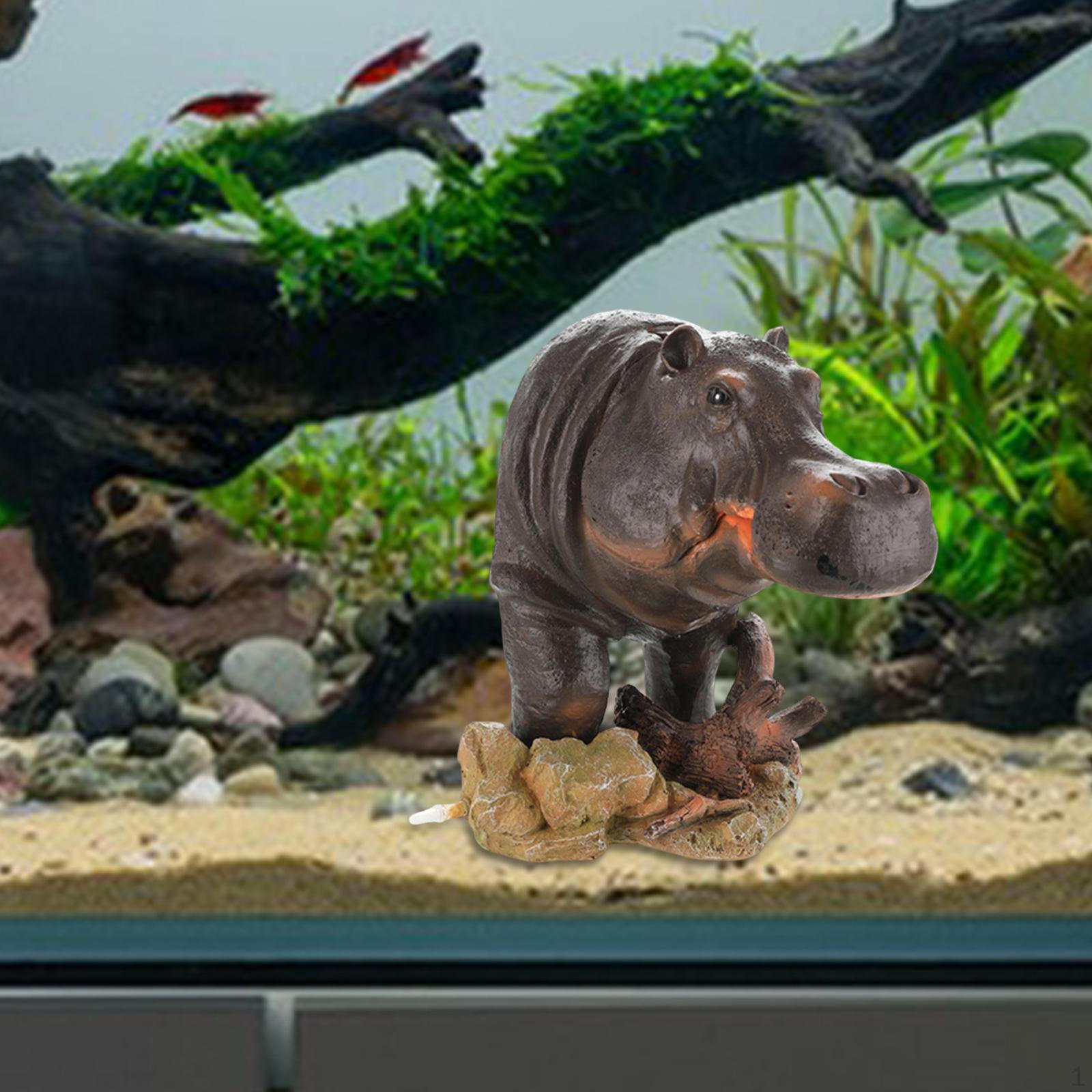 

Декорация-статуэтка для аквариума, аэратор-пузырьковый танк, бегемот для черепахи 20cmx17.5cmx17.5cm