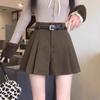 Women's Woolen High-Waisted Wide-Leg Shorts, Autumn/Winter 2024, Slimming A-Line, Thickened Casual Bootcut Pants