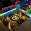 Leeds United Fußball Design Kristall Samt Teppich Gemütlich Kein?Rutschfester Teppich mit Aufdruck für Schlafzimmer Wohnzimmer Eingang