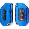 Key Fob Cover For Jeep Full Protection Soft TPU Flip Key Case Holder Compatible With 2018  Jeep Wrangler JL JLU Rubicon   Jeep Gladiator JT Sahara