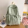 Schoolbag striped canvas backpack girl 1011 new fashion cool light schoolbag Korean version of junior high school student bag