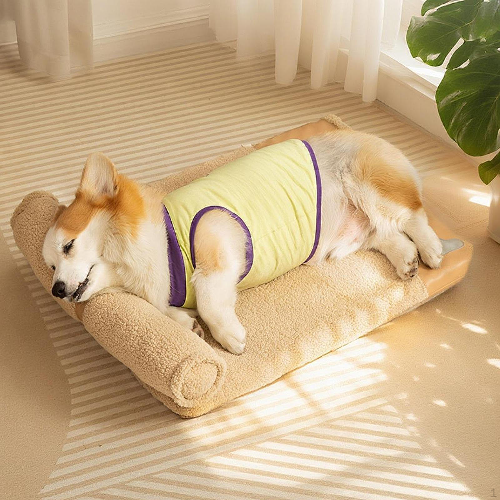 

Pet Blanket Cat Bed Mat Autumn Winter Comfortable Practical Multifunction Dog Cage Cushion Yellow M 50cmx35cm