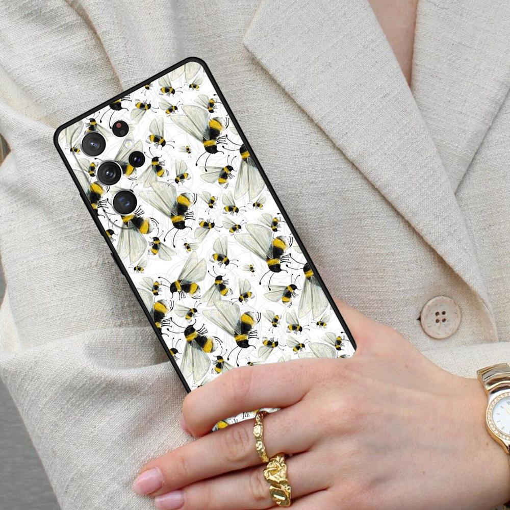 Bee Art Cell Phone Case for Samsung Galaxy S26 Ultra S25 S24 S23 S22 S21 S20 Note10 Cover