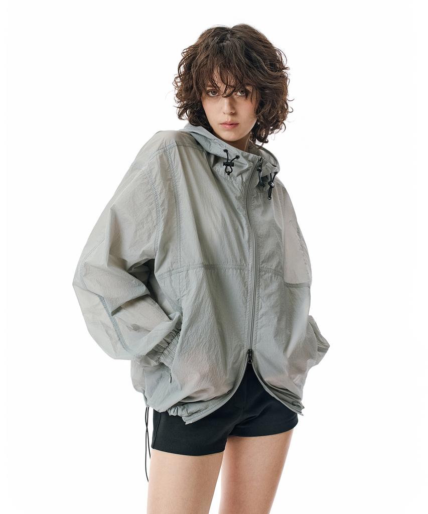 Secondmono Flap Sheer Windbreaker [Gray]_Sejk010Gray