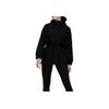 Adidas Kurtka damska z kapturem na sporty outdoorowe w jednolitym kolorze czarna HG8585