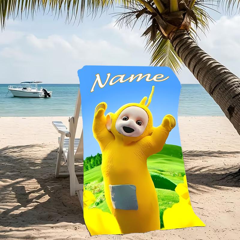 Customizable Personalized Beach Towels Teletubbies Themed designs.Suitable for the Beach, Yoga, Sports;ideal As Beach Accessories