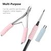 6Pcs Manicure Nipper Non-slip Handle Grip Cover, Soft Sponge Pen Holder Wrap, Sweat-proof Hand Protector for Nail Art Tools