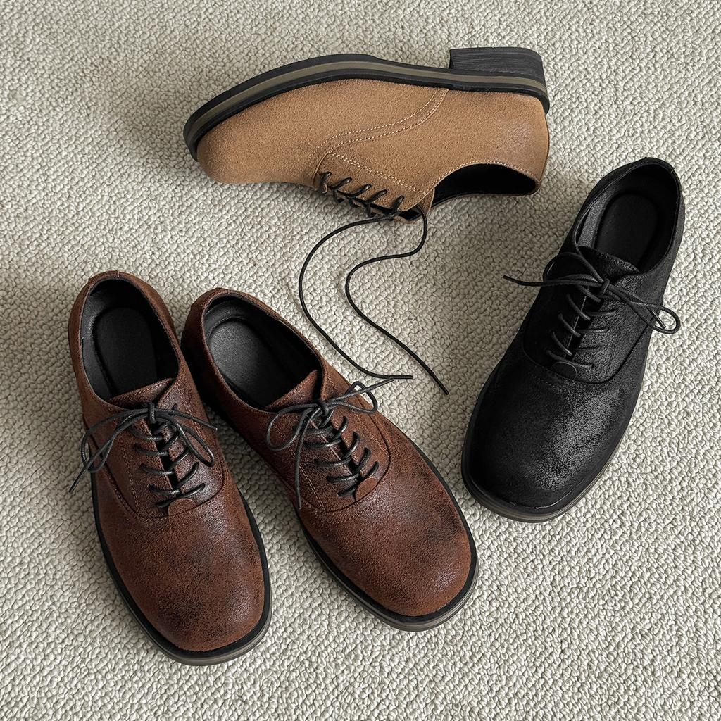 Men Casual Leather Shoes Comfortable Non Slip Walking Footwear for Business Commuting Driving Travel and Daily Wear