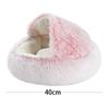 Pet mattress sleeping warm and soft plush pet bed with cover round nest puppy kitten cat dog bed