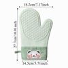 2Pcs Thickened Silicone Insulation Gloves Cartoon Bear Kitchen Hand Clamps Oven Mitts  Cooking