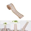 Natural Jute Burlap Ribbon With White Lace Rustic Style Wedding Party Craft Decoration #5