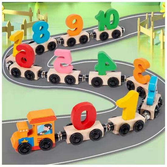 Magnetic Train Toy for Kids - Iron Educational Building Blocks Track, Suitable for Ages 1-6.