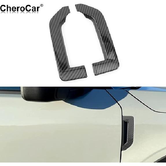 

Black Carbon Fiber Air Vent Outlet Plate Cover Trim For Ford Bronco Sport 21+