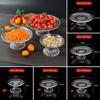 Round Fruit Plate Acrylic Cupcake Display Kitchen Supplies Dinner Plate