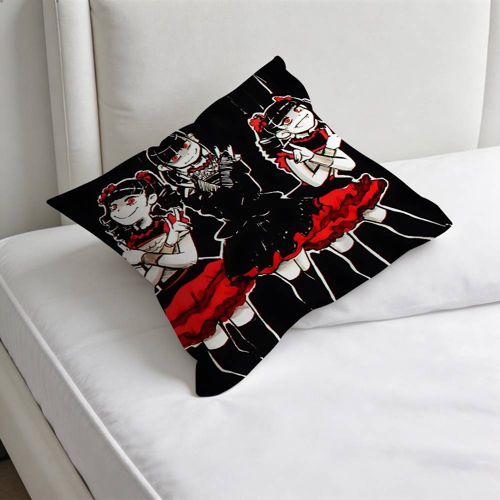 BBabymetal Metal Forth Decorative Square Pillow Cover Soft Comfortable Pillow Case Sofa Bed Home Decoration