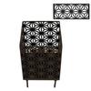 Japanese Pattern Fire Set Leaf Includes Fire Long and Storage Bag Four-Sided Pit, 3-Piece (Hemp Design) Four-Sided Pit, Top,