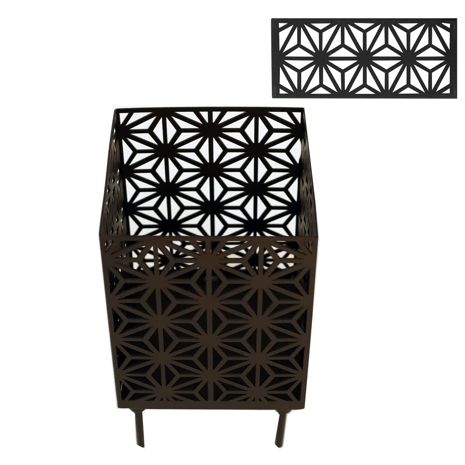 

Японский узор Набор для костра Лист Включает Огонь Длинный и Сумку для хранения S more Четырехсторонняя яма, 3 предмета (Конопляный дизайн) Четырехсторонний пит, верх,