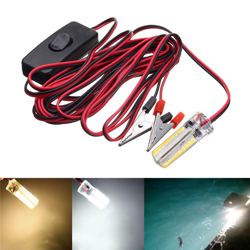 12V 3W Underwater LED Fishing Night Light Boat Lamp Bait Lure Attract Fish Squid