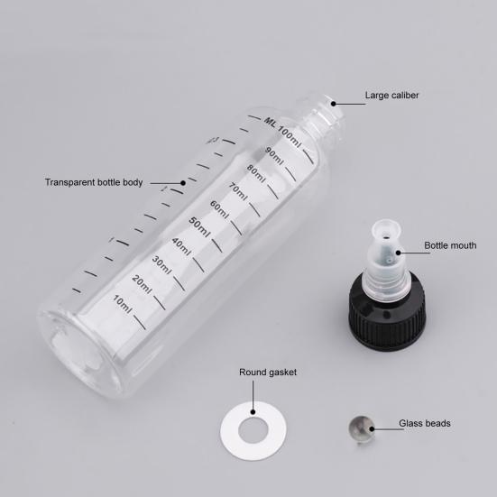 Flacone Spremibile Graduato con Tappo 30/50/100/250ml Contenitore Dispenser Anti-Perdita per Salse Oli Senza BPA Dispenser per Condimenti per Cucina Laboratorio Viaggio