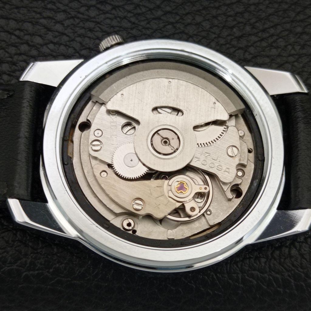VINTAGE REFURBISHED SEIKO 5 AUTOMATIC JAPAN MENS WHITE DIAL WATCH a445551-1