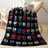 F1 Driver Number Chart Blanket Durable Comfort Great for Bedding Office Office Chair for All Seasons Warmthful Decor