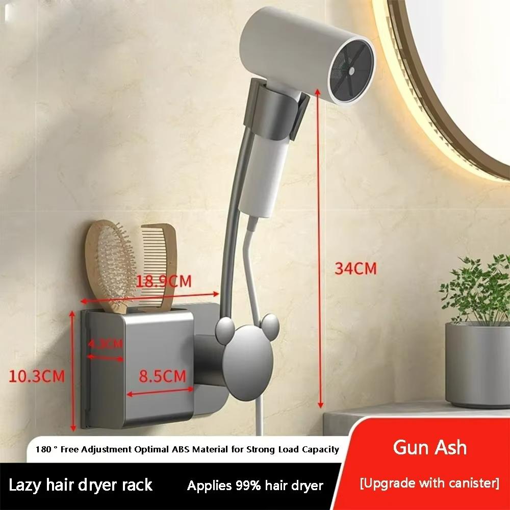 Free Hands Hairdryer Storage Rack Wall-mounted Air Duct Storage Rack Hair Dryer Organizer  Bathroom