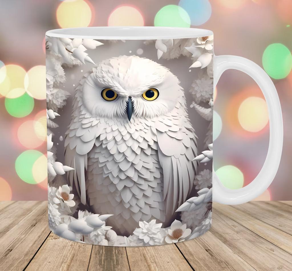 3D Owl Owl Ceramic Coffee Mug Cute Tea Cup Animal Animal Bird Cute