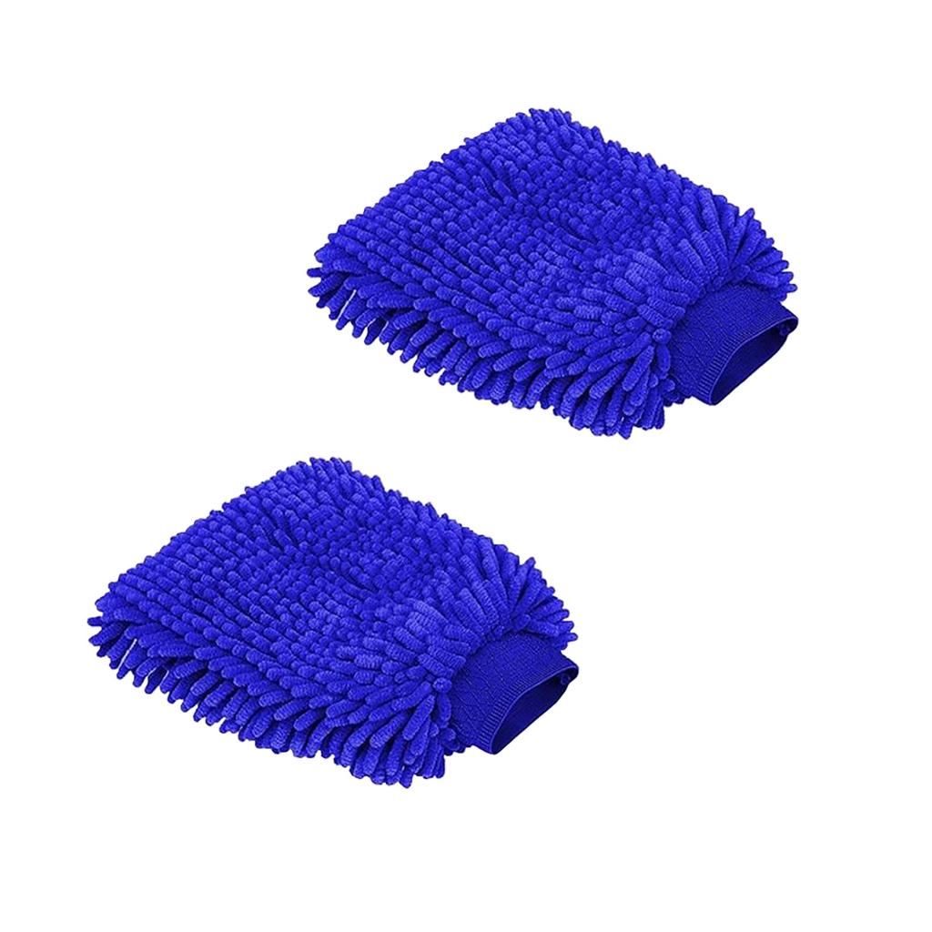 2PC Microfiber Chenille Car Wash Gloves (used for Car Wash and Car Maintenance)