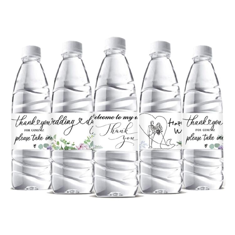 Wedding Water Bottle Labels,Waterproof Floral Water Bottle Wraps Sticker for Birthday Baby Shower Engagement Party