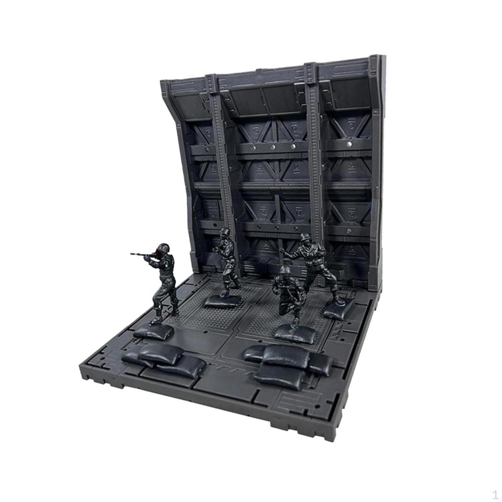 Action Figure Display Base for Garage Diorama Model Storage 15x15x17cm