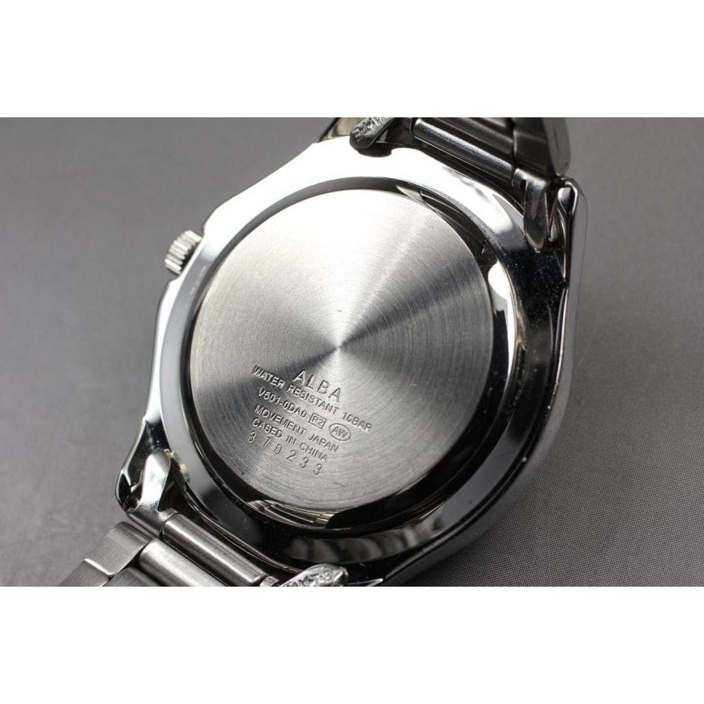 Used SEIKO ALBA V501-0DA0 Men's Quartz Watch Working Item