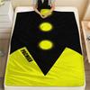1PC Pac-Man Patterned Flannel Blanket Suitable For All Seasons for Home Decor Warmth and Comfort Gifts Holiday Present