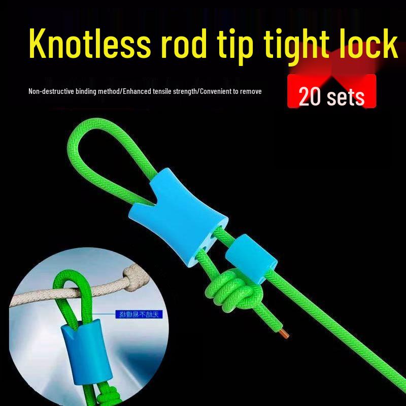 Billion Battle Knotless Fishing Rod Tip Self-Locking Buckle with PE Reinforced Line Protector and Locking Bead.
