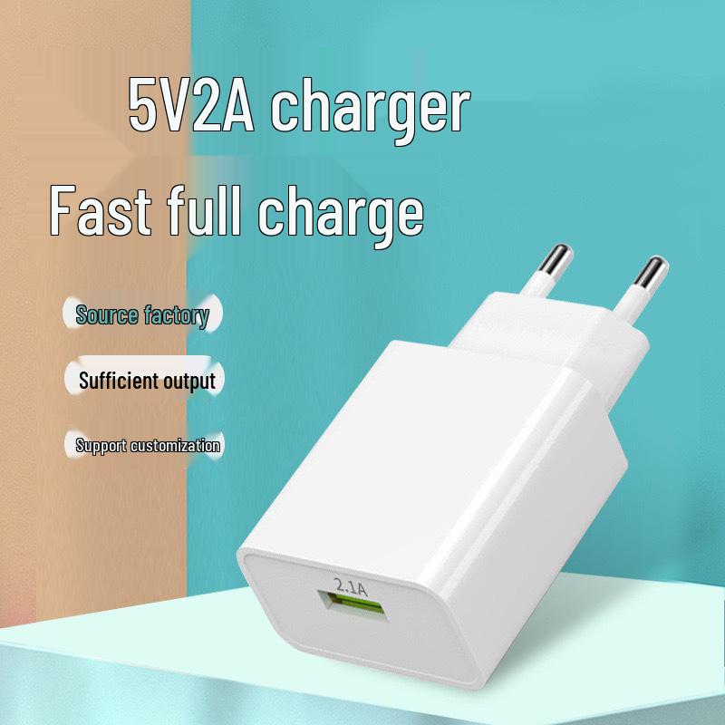 5V 2.1A High-Volume Fast Charger, Single Port, 1 USB, EU/US Specs, Mobile Phone Compatible