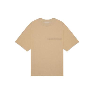 SS Tee With Letter Logo Print Unisex Tops Sand White ESSENTIAL125BT222004F