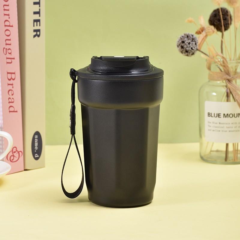 Simple Stainless Steel Coffee Cup Double-Layer Vacuum Thermos Cup Car Portable Gift Water Cup