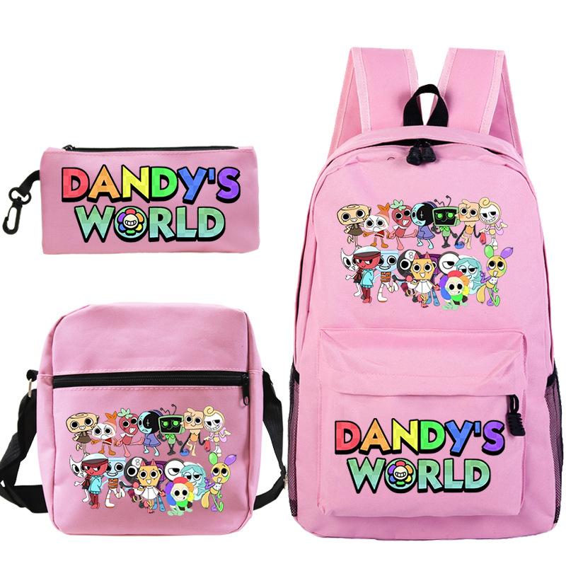 Dandy's World Game Merchandise Printed Primary and Secondary School Schoolbag Three-piece Popular Children's Backpack