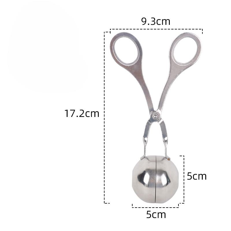 

Тримач для фрикадельок з нержавіючої сталі з великою ручкою, побутова машинка для приготування фрикадельок, форма для рибних кульок та креветочної пасти, тримач для морозива Large
