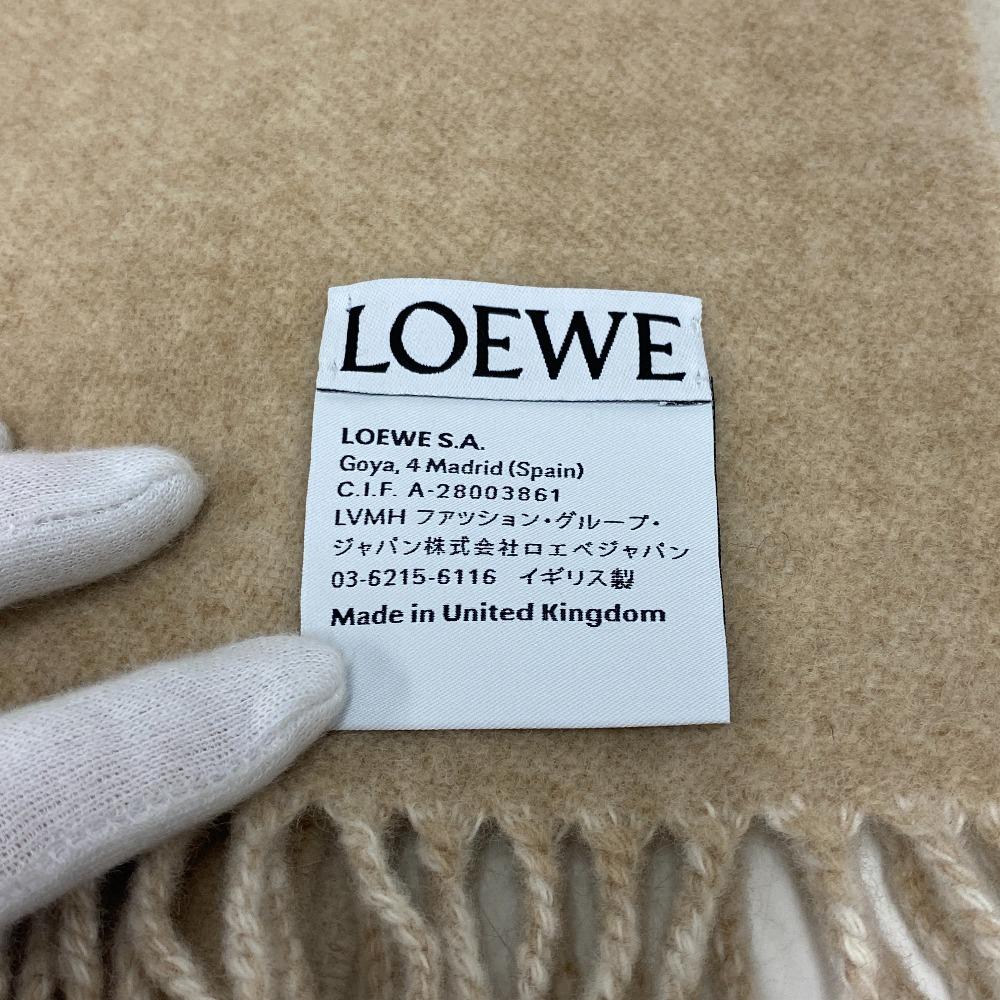 LOEWE anagram wool Scarf white wool unisex Used