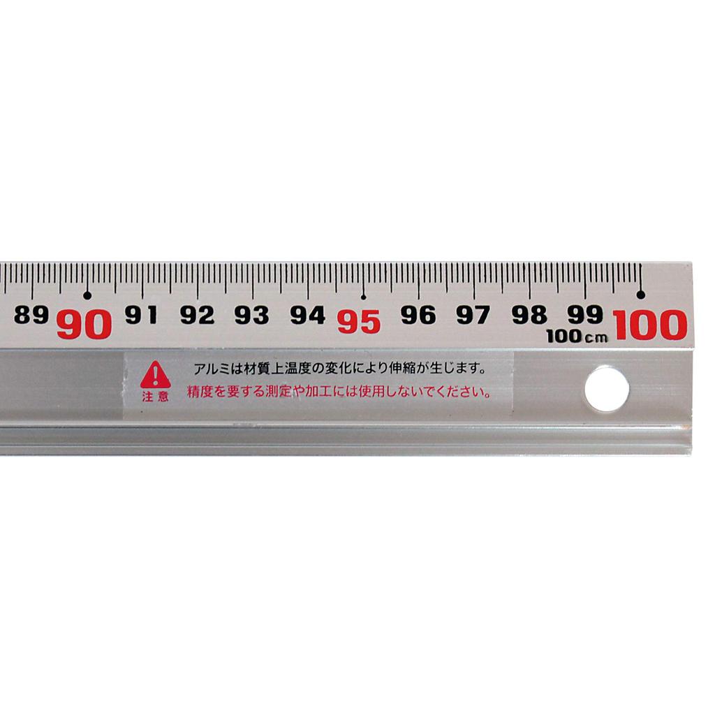 Bigman Aluminum Ruler with 100cm Easy To Read 2 Color Scale Non-Slip BAR-100